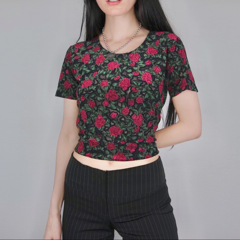 Y2k gloomy velvet tee